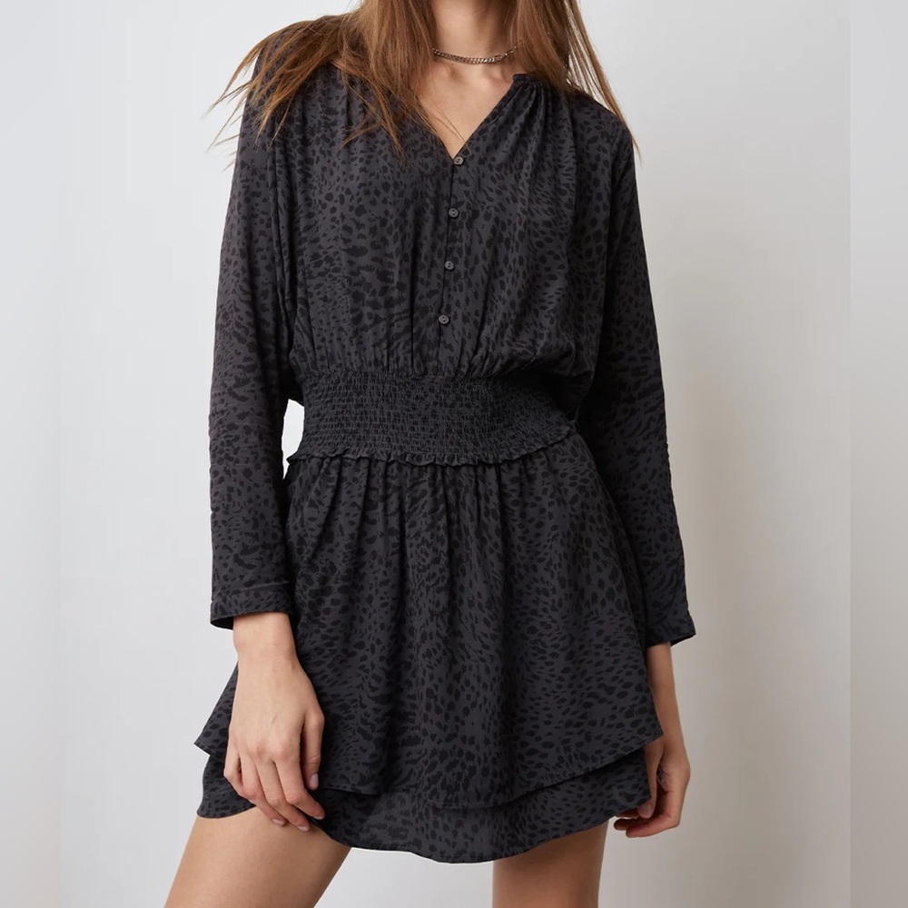 Rails Jasmine Dress Spotted Slate XS